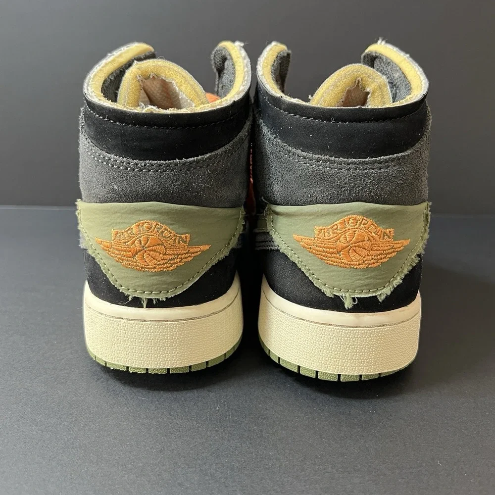 New Nike Air Jordan 1 MID SE Craft  Anthracite Olive FD5847-003 Youth Size 5.5Y